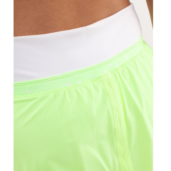 Lululemon Run: Pace Skirt Wagon Stripe Faded Zap / Petit Dot Faded Zap /… - Picture 7 of 16